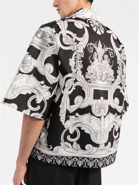 camisa versace manga corta|farfetch versace.